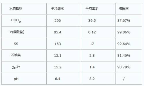 ƽ����ˮ�ͳ�ˮˮ�ʼ�ȥ���� mg/L��pH���⣩