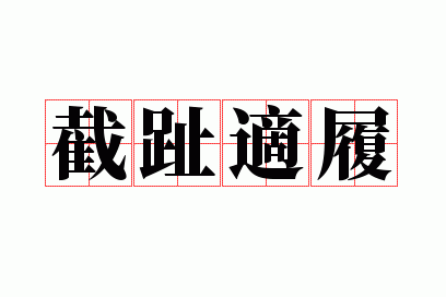 截趾適履