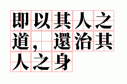 即以其人之道,还治其人之身