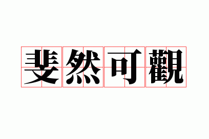 斐然可观