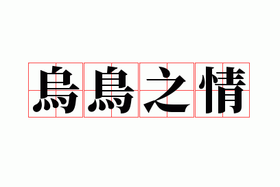 乌鸟之情