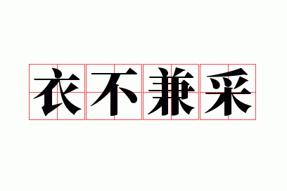 衣不兼采