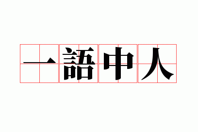 一语中人
