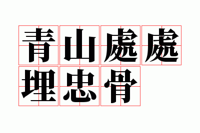 青山处处埋忠骨