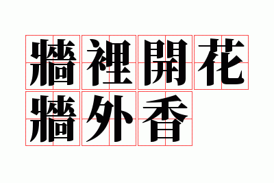 墙里开花墙外香