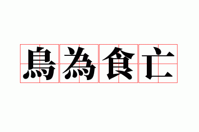 鸟为食亡