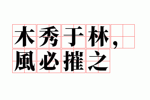 木秀于林,风必摧之