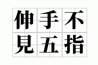伸手不见五指