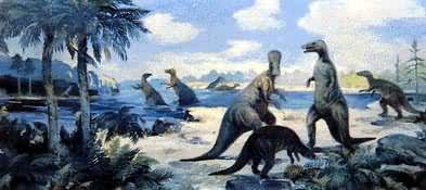 白垩纪恐龙示意图
