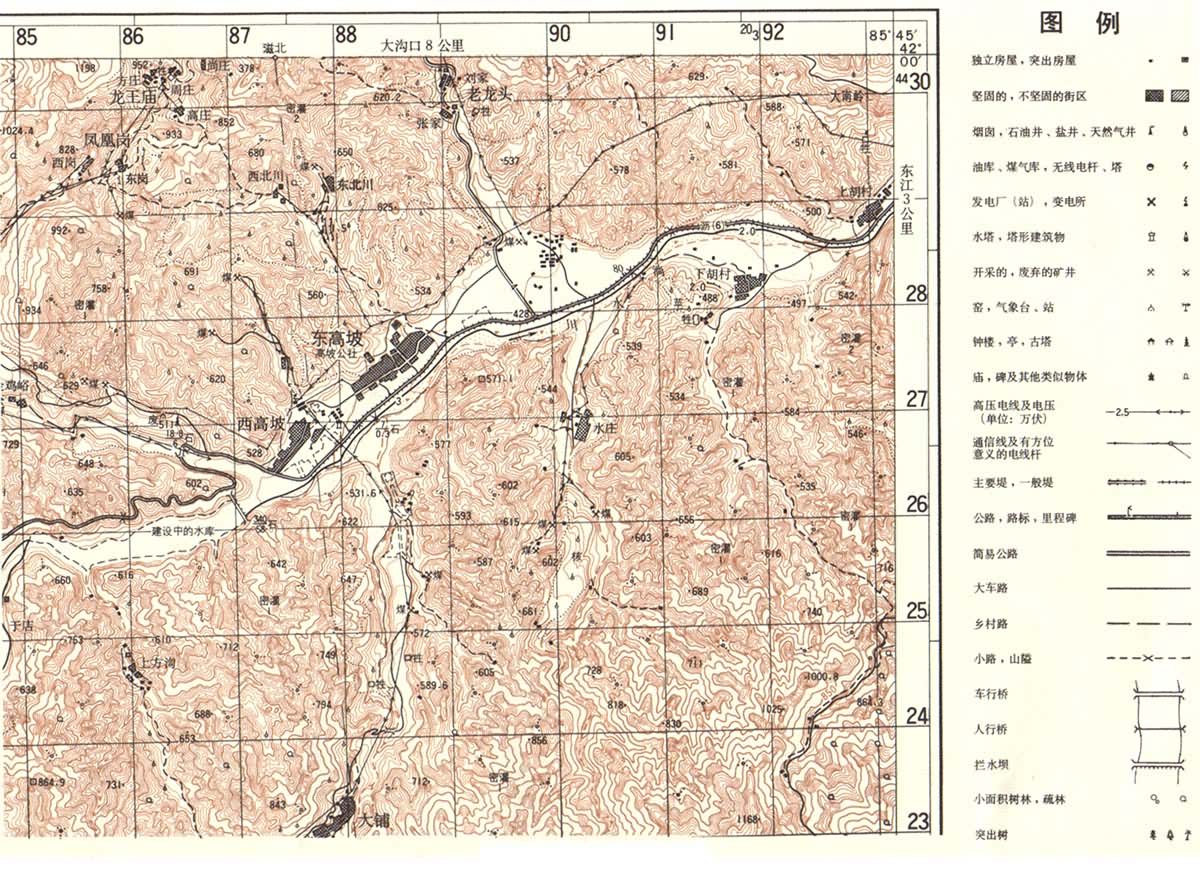 ͼ 1��500 000�����ߵĵ���ͼ���ֲ���