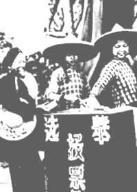 1953����ѡ�У���Ů�μ�ͶƱ������ռ��Ůѡ��������84.1%��ͼΪ��Ůѡ����ͶƱ