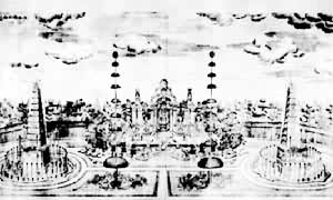 Ǭ¡ʱ��ͭ�滭��Բ��԰����ˮ����(����¥)